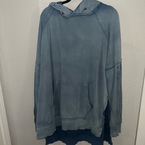 FREE PEOPLE DISTRESSED HOODIE